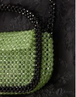beaded bag in green
