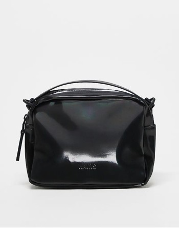 14100 waterproof cross body box bag in black