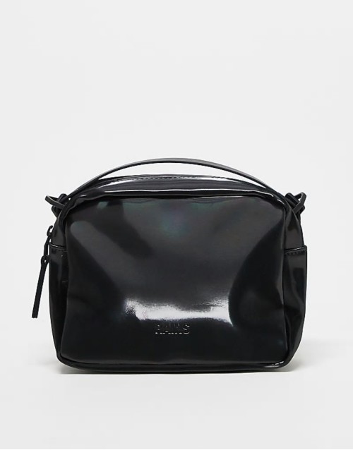 14100 waterproof cross body box bag in black