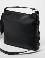 Valentino peonies slouchy oversized shoulder bag in black