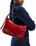 Cotton On aries shoulder bag in red PU