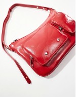 Cotton On aries shoulder bag in red PU