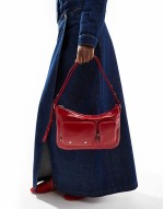 Cotton On aries shoulder bag in red PU