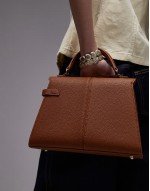Elise large top handle  bag in brown