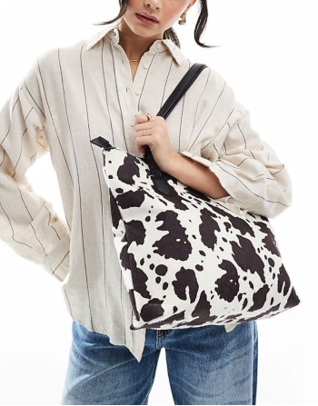cow print tote bag