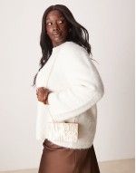 marble hard rectangle clutch bag in bronze