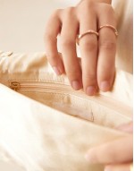 Tianna floral embellished foldover clutch bag in gold