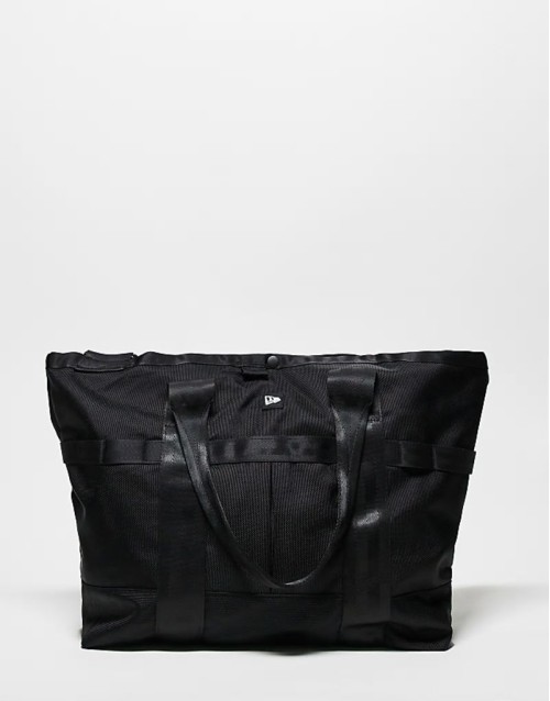nylon tote bag in black