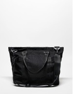 nylon tote bag in black