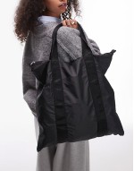 unisex 12-hour packable 3-way bag detail in black