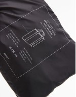 unisex 12-hour packable 3-way bag detail in black