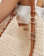 crochet tote bag in ecru
