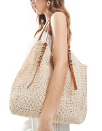 crochet tote bag in ecru