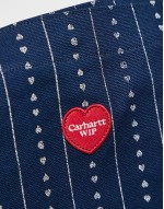 drewe tote with heart logo in navy