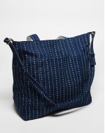 drewe tote with heart logo in navy