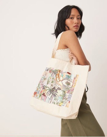 Isabelle Pennington-Edmead canvas bag in sanctuary print