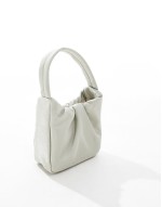 Special Offer grab bag with ruched front in silver