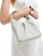 Special Offer grab bag with ruched front in silver